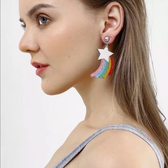 Earrings Mirror Shooting Star Rainbow (bib 2 A) - Picture 4 of 8
